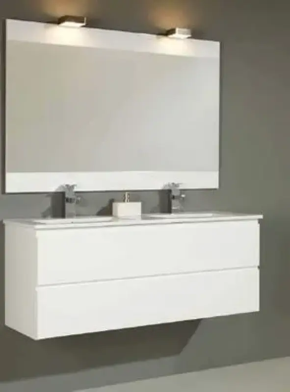 Flow Comfort badmeubelset greeploos hoogglans antraciet B120xD46xH50cm keramisch wasbak FLOHGA120KE