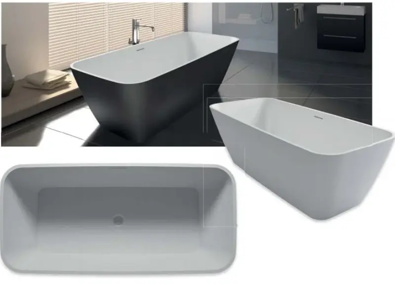 Riho Malaga vrijstaand bad 160x75 solid surface wit BS30005