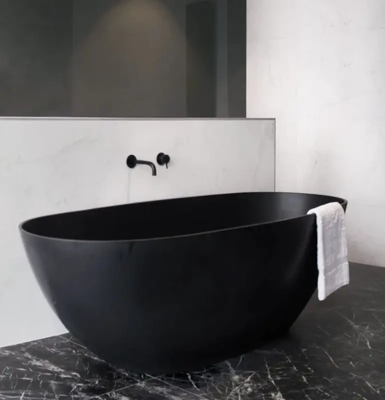 Waterevolution Flow bad uitloop mat zwart 15cm T167115PR