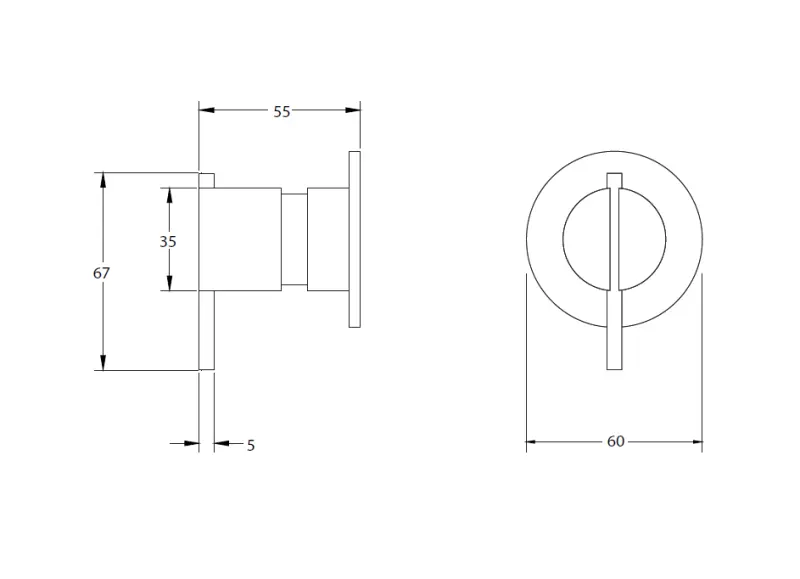 Waterevolution S22 inbouw douchemengkraan RVS T442BIE