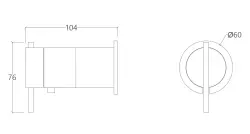 Waterevolution S22 inbouw douchethermostaatkraan RVS T442TBIE