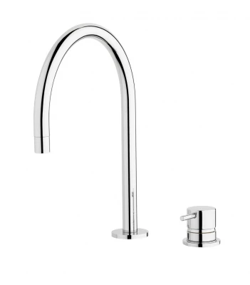 Waterevolution Flow 2-gats wastafelmengkraan chroom T112U01