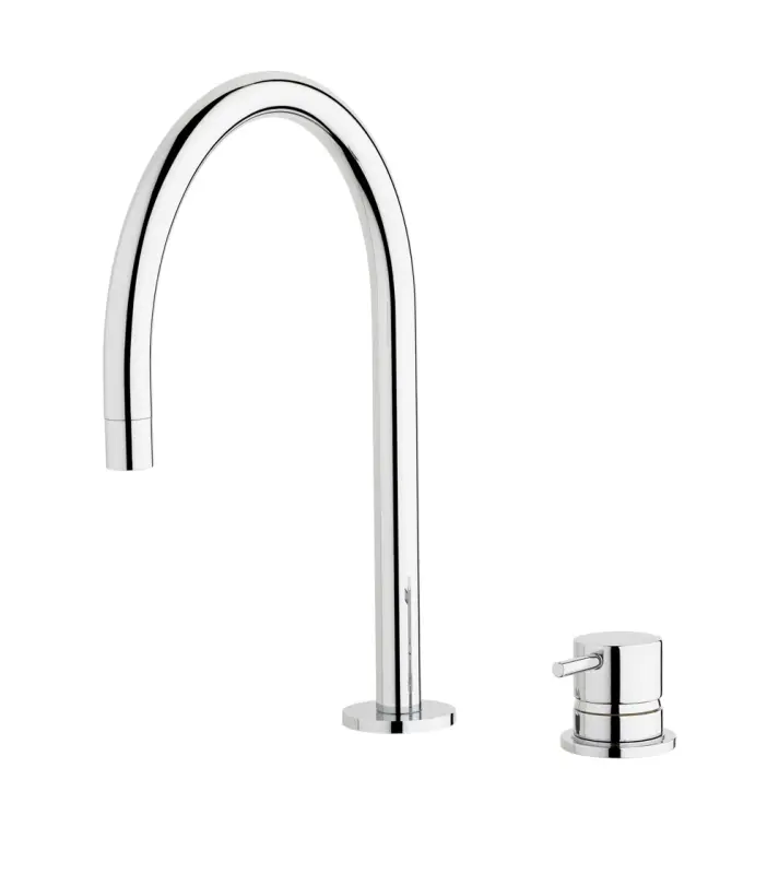 Waterevolution Flow 2-gats wastafelkraan chroom T112U01
