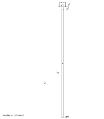 Waterevolution Flow plafond wastafelkraan uitloop mat zwart T1678PR