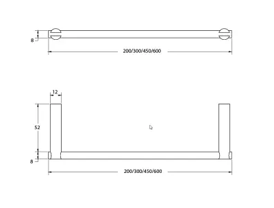 Waterevolution S22 handdoekhouder 30 cm RVS A411IE