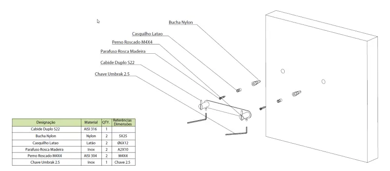 Waterevolution S22 dubbele ophanghaak RVS A451IE