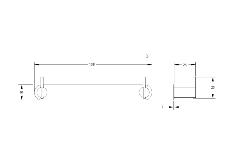Waterevolution S22 dubbele ophanghaak RVS A451IE
