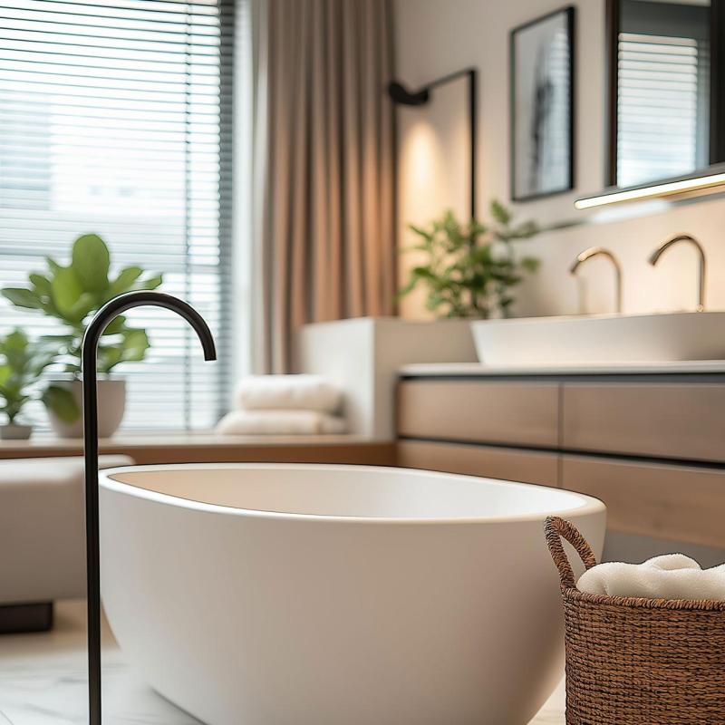 Waterevolution Flow baduitloop staand mat zwart T1673PR