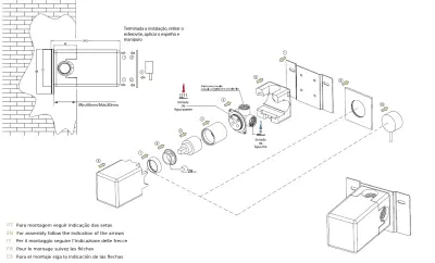 Waterevolution Flow inbouw douche- badmengkraan mat zwart T142BPR