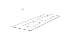 Flow Kibell badmeubelset 120x45.5cm hoogglans wit solid surface wastafel 13483