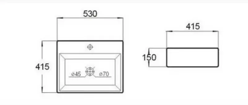 Blusani Cera keramische wastafel wit 53x41.5 cm BC204587