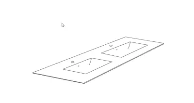 Flow Kibell badmeubelset 120x45.5cm mat bruin solid surface wastafel 13513