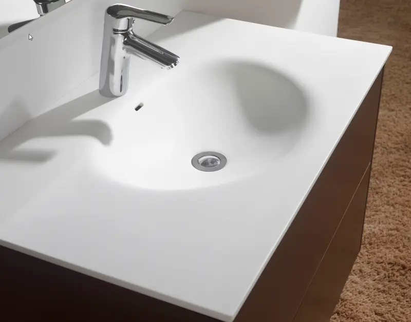 Flow Kibell badmeubelset 120x45.5cm mat zwart solid surface wastafel 16453