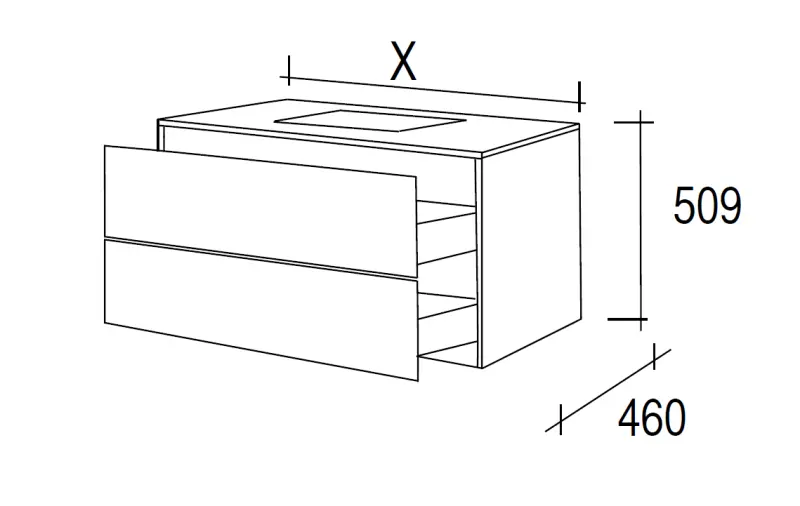 Flow Kibell badmeubelset 120x45.5cm hoogglans grijs solid surface wastafel 13889