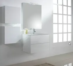 Flow Kibell badmeubelset 70x45.5cm mat bruin solid surface wastafel 13612