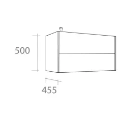 Flow Kibell badmeubelset 70x45.5cm hoogglans wit keramische wastafel 13582