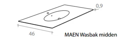 Flow Kibell badmeubelset 100x45.5cm mat zwart keramische wastafel 16422