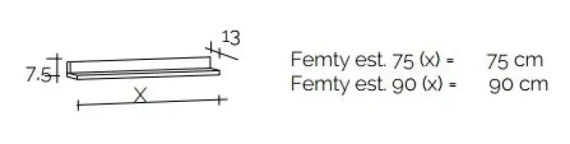 Flow Femty badmeubelset 31Hx46Dx100Bcm distressed wood solid surface wastafel 76822
