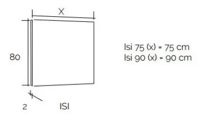 Flow Lyck badmeubelset 31Hx46Dx80B cm distressed wood solid surface wastafel 19164