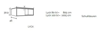 Flow Lyck badmeubelset 31Hx46Dx100B cm distressed wood solid surface wastafel 19294