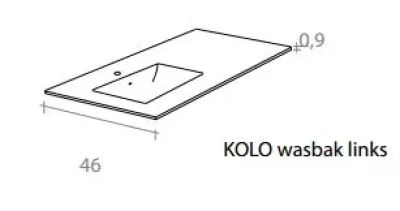 Flow valnöt badmeubelset 34Hx46Dx200B cm american walnut solid surface wastafel pack 13