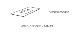 Flow elysée badmeubelset 52Hx46Dx100B cm american oak solid surface wastafel pack 16