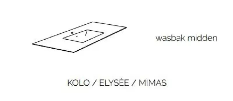 Flow elysée badmeubelset 52Hx46Dx140B cm american oak solid surface wastafel pack 26