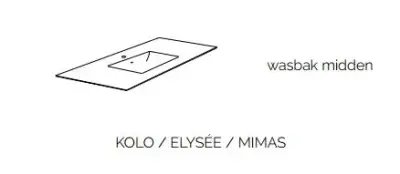 Flow elysée badmeubelset 52Hx46Dx150B cm american oak solid surface wastafel pack 28