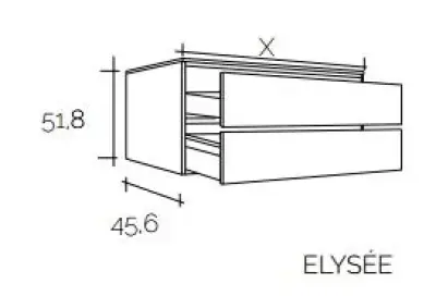 Flow elysée badmeubelset 52Hx46Dx150B cm american oak solid surface wastafel pack 29