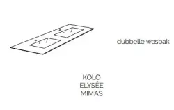 Flow elysée badmeubelset 52Hx46Dx120B cm american oak solid surface wastafel pack 30