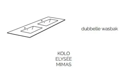Flow elysée badmeubelset 52Hx46Dx150B cm american oak solid surface wastafel pack 35