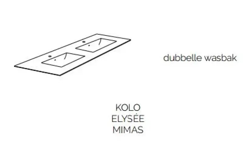 Flow elysée badmeubelset 52Hx46Dx150B cm american oak solid surface wastafel pack 37