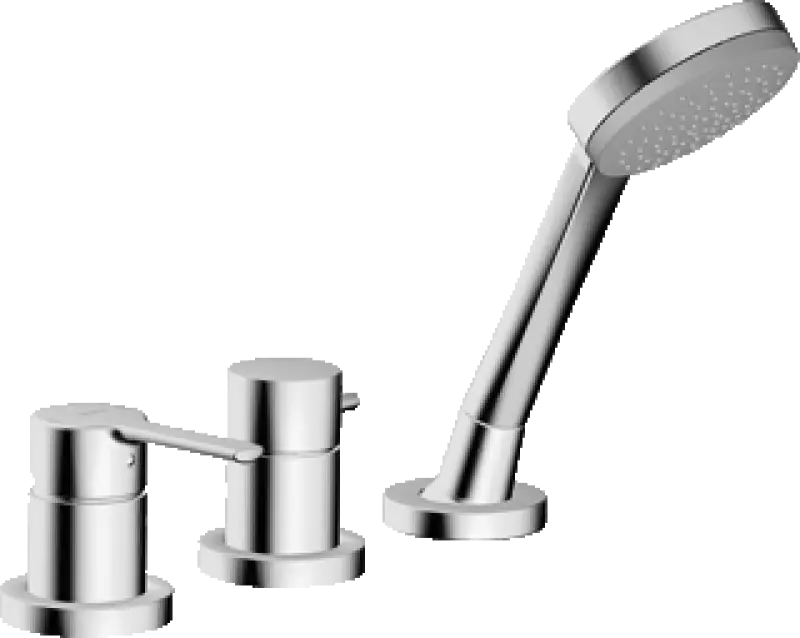 OUTLET Hansa Ronda afbouwdeel 3-gats badrandmengkraan chroom ZONDER INBOUWDEEL 03419073