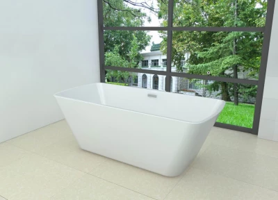 Aquadesign Veneto vrijstaand ligbad 170x80 vierkant acryl wit BNG1780