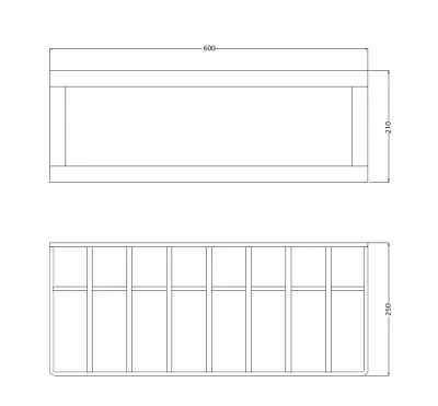 Waterevolution Deep handdoekrek 60cm chroom A21801