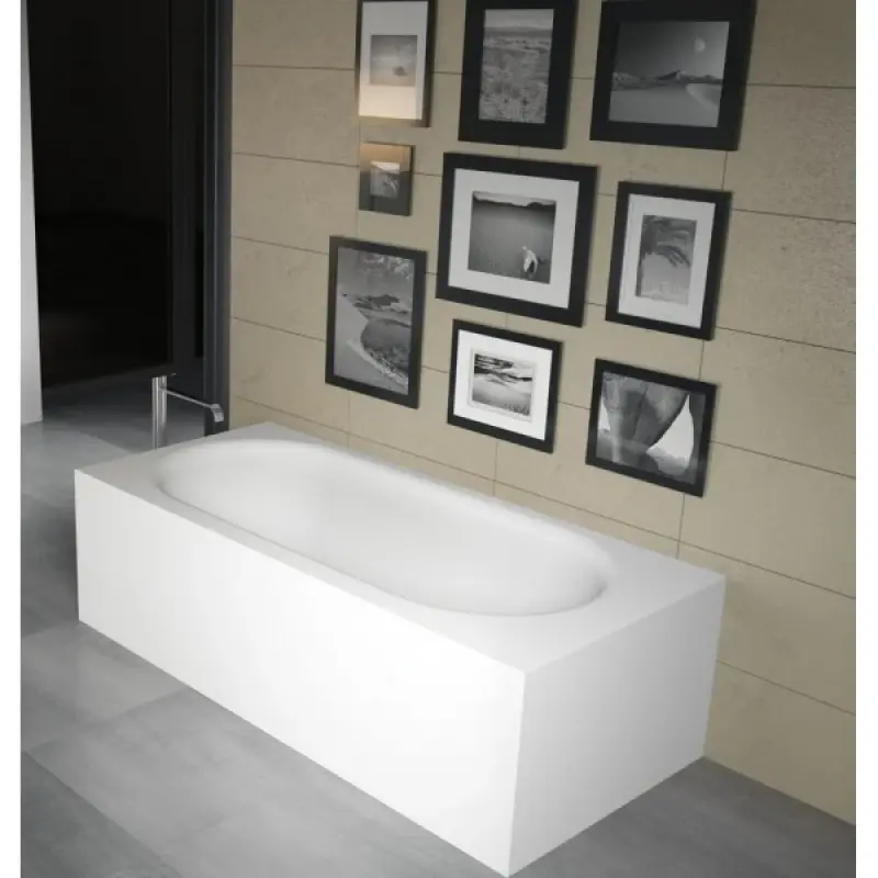 Riho Madrid vrijstaand ligbad 180x86x54 solid surface mat wit BS40005