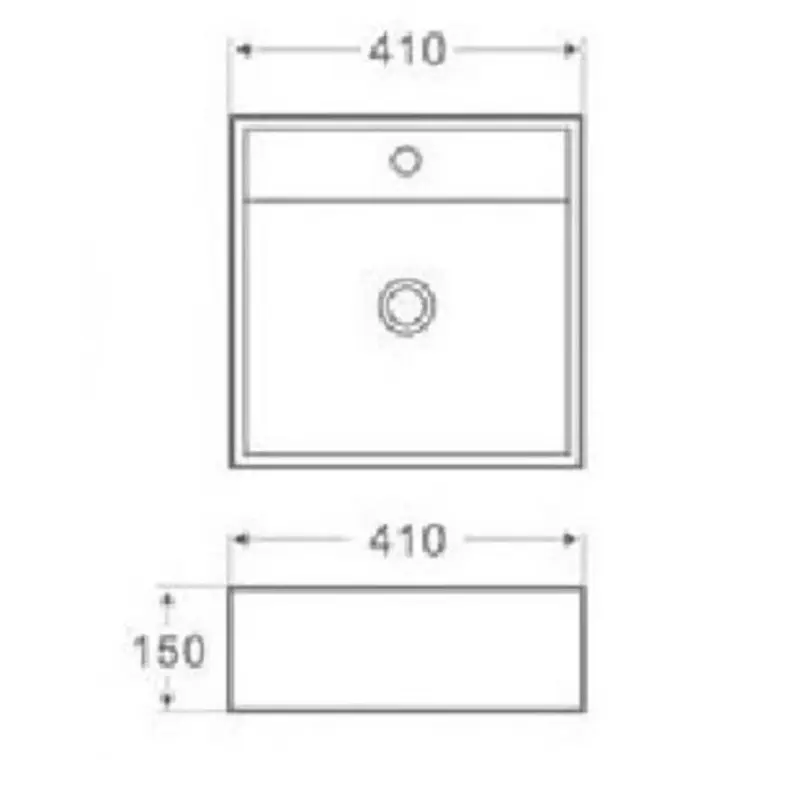 Blusani Cera 2 wastafel 41x41x15cm wit BS204401