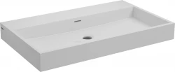 Clou Wash Me wastafel met 3 voorbewerkte kraangaten zonder plug mineral marmer