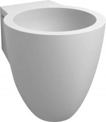 Clou Flush 6 fontein met voorbewerkt kraangat met plug en bekersifon solid surface