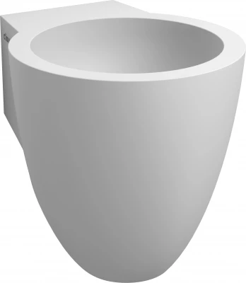 Clou Flush 6 fontein met voorbewerkt kraangat met plug en bekersifon solid surface