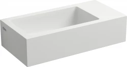 Clou Flush fontein (flush 3) met voorbewerkt kraangat rechts met plug solid surface