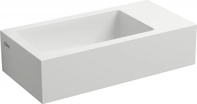 Clou Flush fontein (flush 3) met voorbewerkt kraangat rechts met plug solid surface