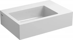Clou Flush 2 fontein 36cm met voorbewerkt kraangat met plug mineral marmer