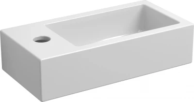 Clou Flush 3 fontein met kraangat links met plug wit keramiek