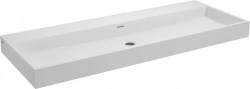 Clou Wash Me wastafel met 7 voorbewerkte kraangaten zonder plug mineral marmer