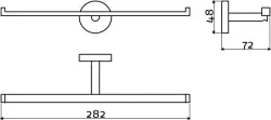 Clou Flat toiletrolhouder dubbel chroom