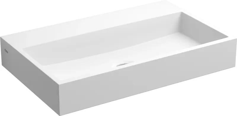 Clou Mini Wash Me fontein met voorbewerkt kraangat zonder plug solid surface