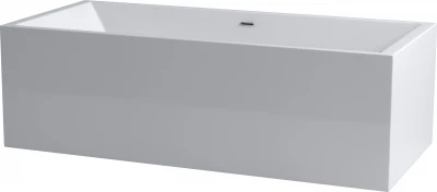 Clou InBe vrijstaand ligbad rechthoekig met stop/go plug en sifon wit acryl