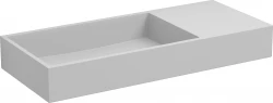 Clou Mini Wash Me fontein met voorbewerkt kraangat rechts zonder plug solid surface
