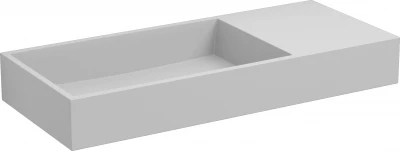 Clou Mini Wash Me fontein met voorbewerkt kraangat rechts zonder plug solid surface